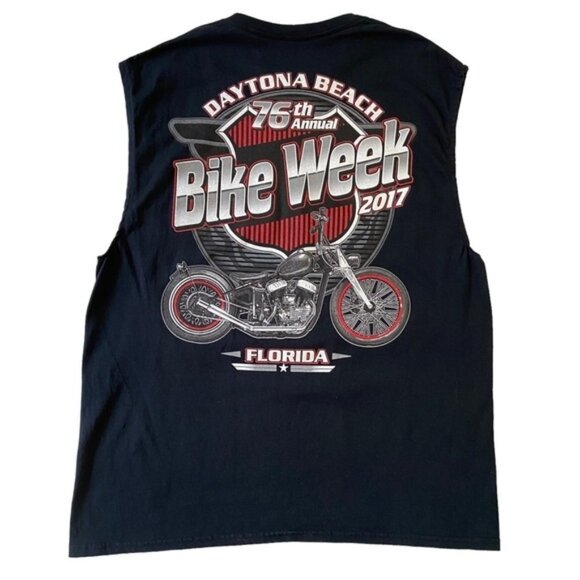 Daytona Florida bike week 2017 muscle tee black 100% jersey cotton unisex XL - Picture 4 of 9